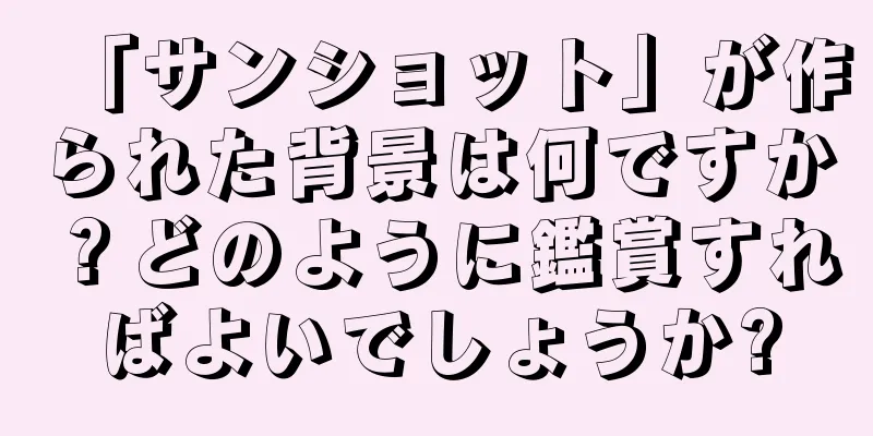 「サンショット」が作られた背景は何ですか？どのように鑑賞すればよいでしょうか?