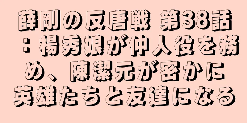 薛剛の反唐戦 第38話：楊秀娘が仲人役を務め、陳潔元が密かに英雄たちと友達になる