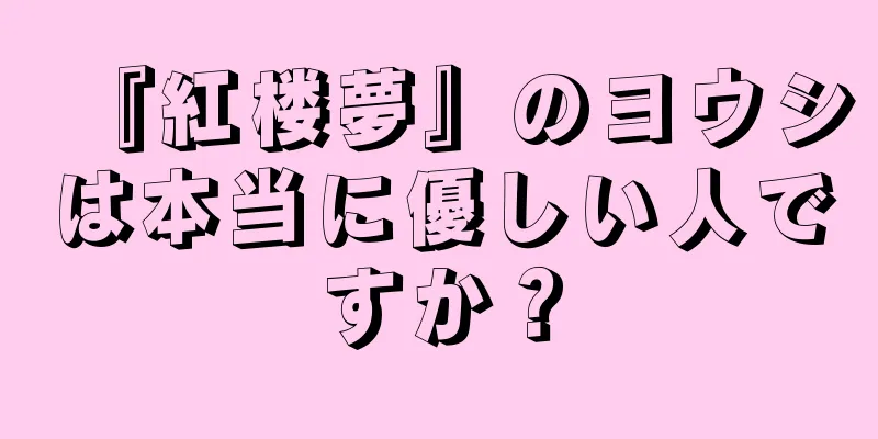 『紅楼夢』のヨウシは本当に優しい人ですか？