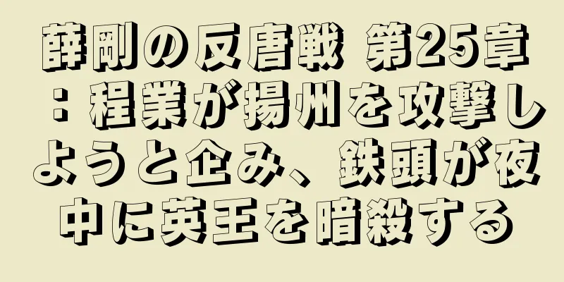 薛剛の反唐戦 第25章：程業が揚州を攻撃しようと企み、鉄頭が夜中に英王を暗殺する