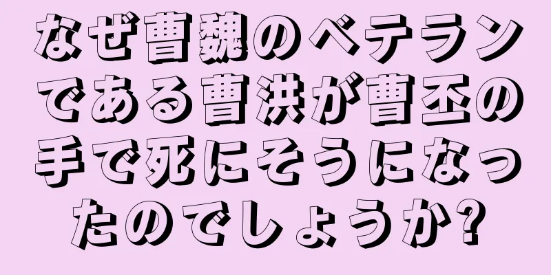 なぜ曹魏のベテランである曹洪が曹丕の手で死にそうになったのでしょうか?