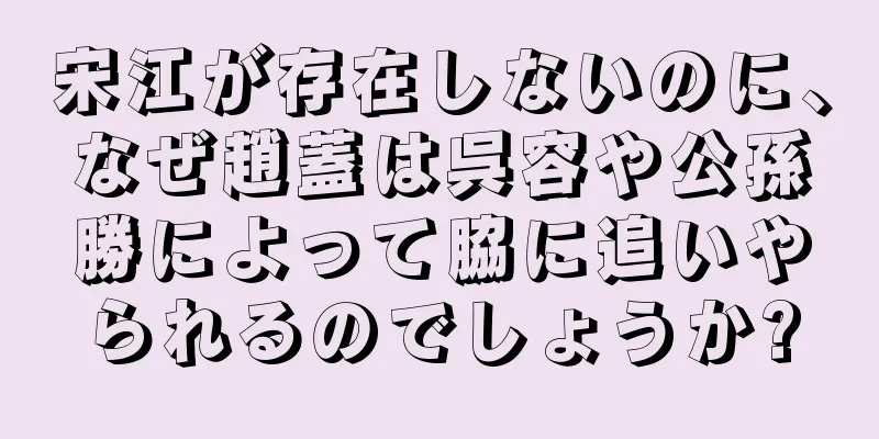 宋江が存在しないのに、なぜ趙蓋は呉容や公孫勝によって脇に追いやられるのでしょうか?
