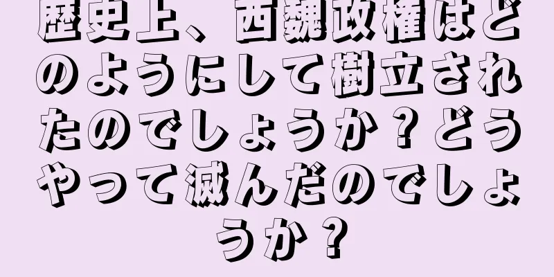 歴史上、西魏政権はどのようにして樹立されたのでしょうか？どうやって滅んだのでしょうか？