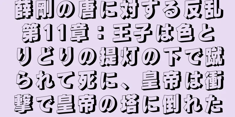 薛剛の唐に対する反乱第11章：王子は色とりどりの提灯の下で蹴られて死に、皇帝は衝撃で皇帝の塔に倒れた
