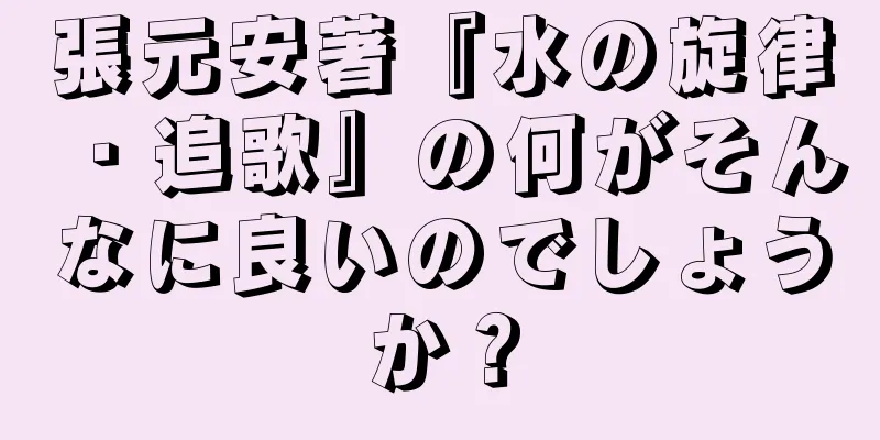 張元安著『水の旋律・追歌』の何がそんなに良いのでしょうか？