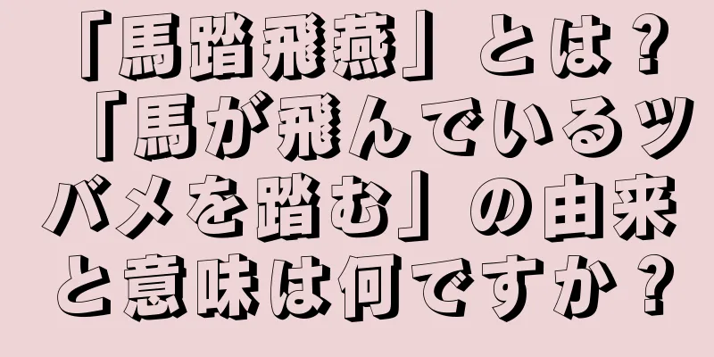 「馬踏飛燕」とは？ 「馬が飛んでいるツバメを踏む」の由来と意味は何ですか？