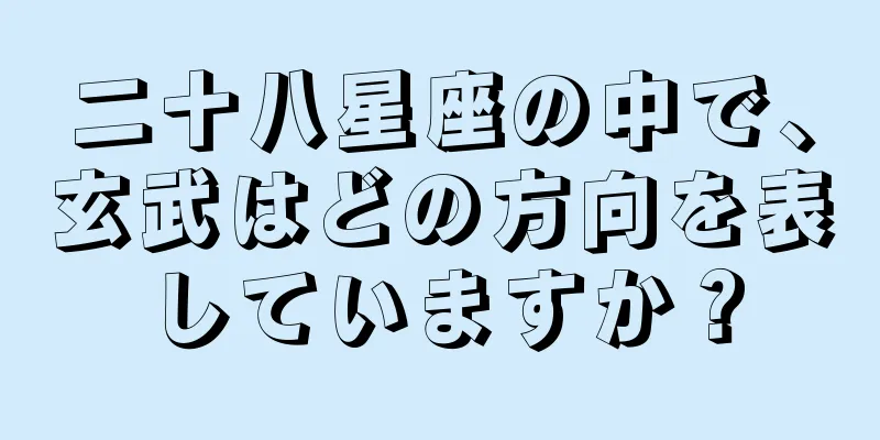 二十八星座の中で、玄武はどの方向を表していますか？
