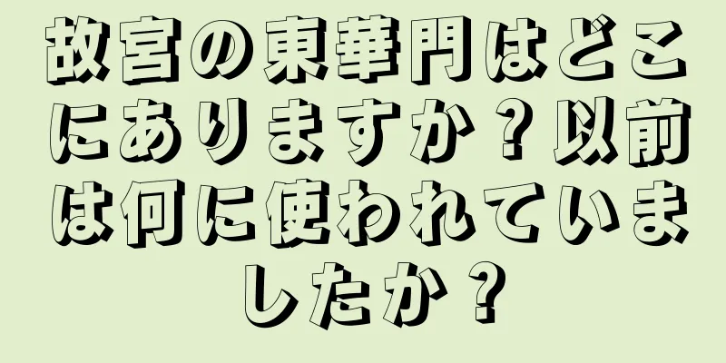 故宮の東華門はどこにありますか？以前は何に使われていましたか？