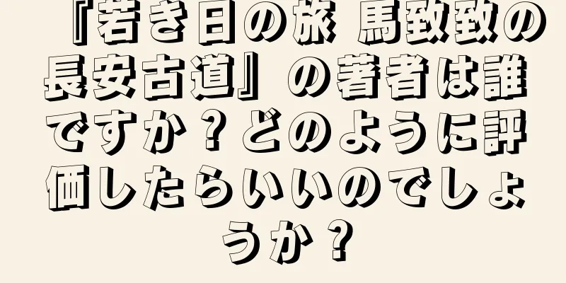 『若き日の旅 馬致致の長安古道』の著者は誰ですか？どのように評価したらいいのでしょうか？
