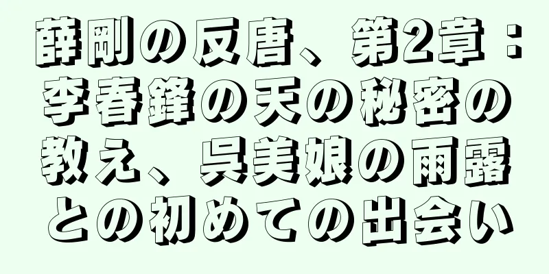 薛剛の反唐、第2章：李春鋒の天の秘密の教え、呉美娘の雨露との初めての出会い