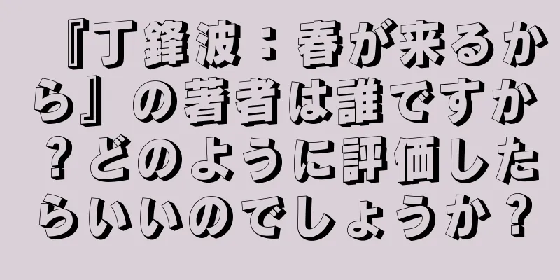 『丁鋒波：春が来るから』の著者は誰ですか？どのように評価したらいいのでしょうか？