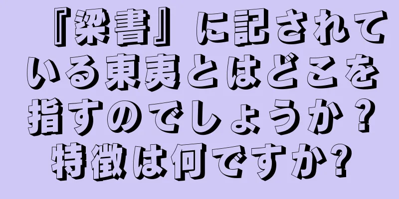 『梁書』に記されている東夷とはどこを指すのでしょうか？特徴は何ですか?