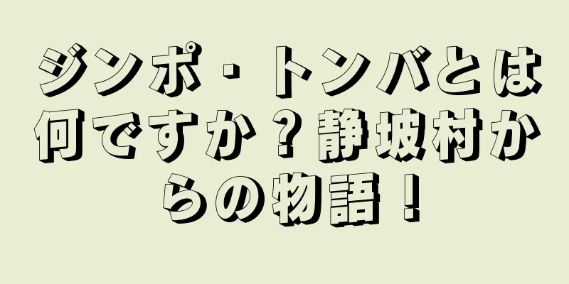 ジンポ・トンバとは何ですか？静坡村からの物語！