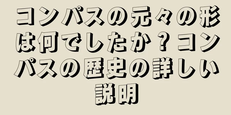 コンパスの元々の形は何でしたか？コンパスの歴史の詳しい説明