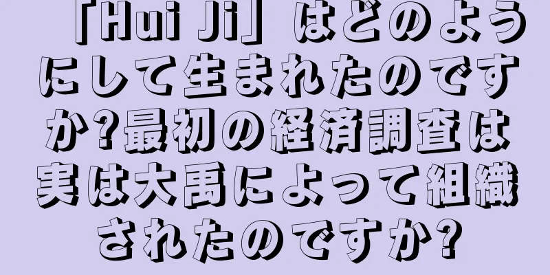 「Hui Ji」はどのようにして生まれたのですか?最初の経済調査は実は大禹によって組織されたのですか?