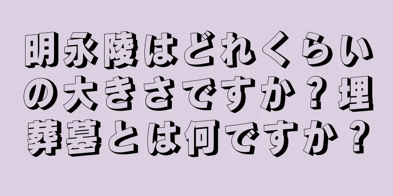 明永陵はどれくらいの大きさですか？埋葬墓とは何ですか？