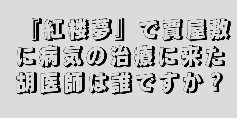 『紅楼夢』で賈屋敷に病気の治療に来た胡医師は誰ですか？
