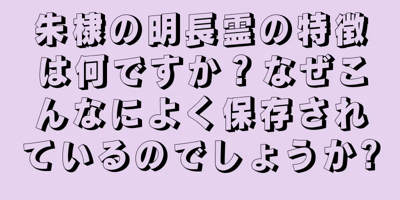 朱棣の明長霊の特徴は何ですか？なぜこんなによく保存されているのでしょうか?