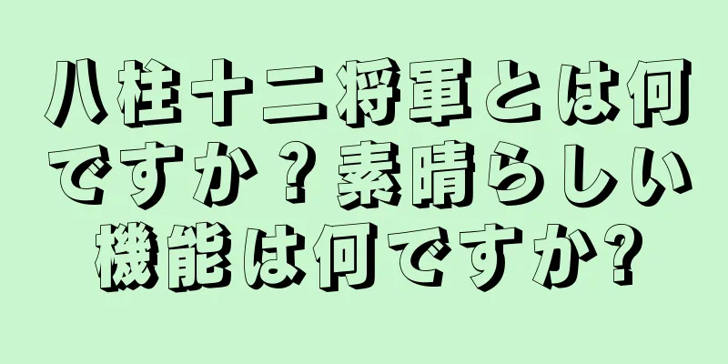 八柱十二将軍とは何ですか？素晴らしい機能は何ですか?