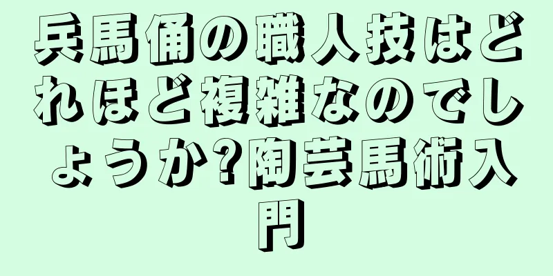 兵馬俑の職人技はどれほど複雑なのでしょうか?陶芸馬術入門