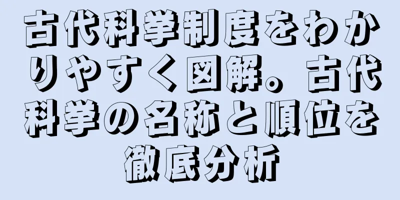 古代科挙制度をわかりやすく図解。古代科挙の名称と順位を徹底分析