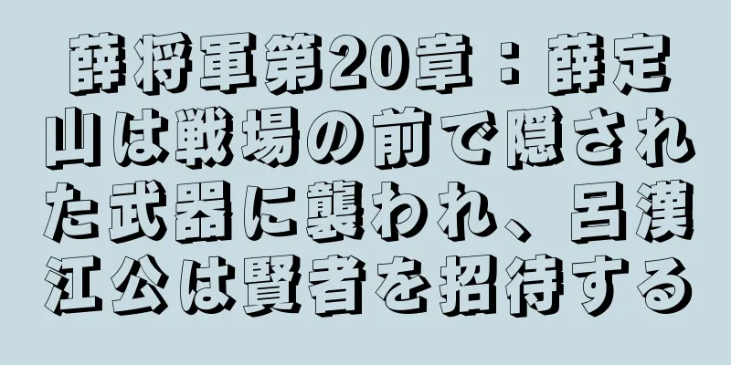 薛将軍第20章：薛定山は戦場の前で隠された武器に襲われ、呂漢江公は賢者を招待する