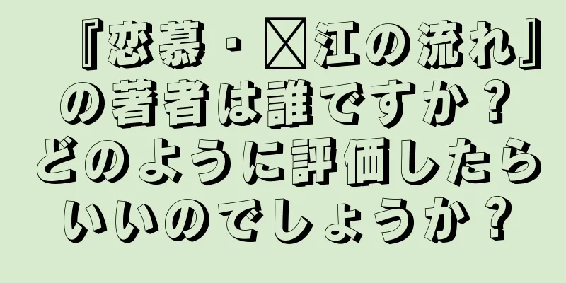 『恋慕・汴江の流れ』の著者は誰ですか？どのように評価したらいいのでしょうか？