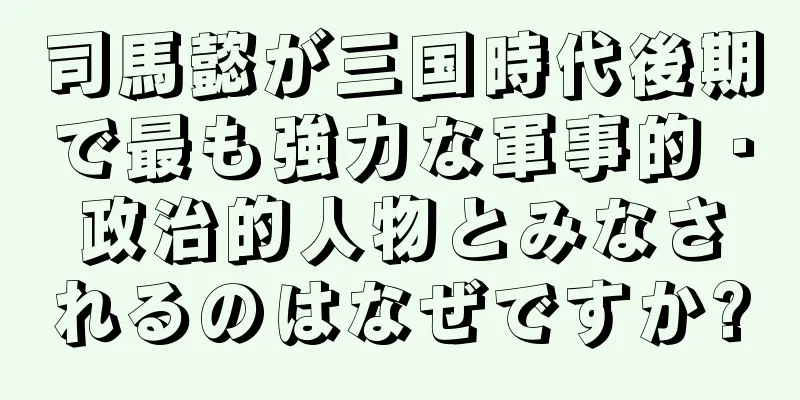 司馬懿が三国時代後期で最も強力な軍事的・政治的人物とみなされるのはなぜですか?
