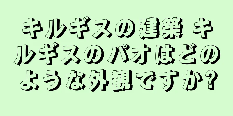 キルギスの建築 キルギスのパオはどのような外観ですか?