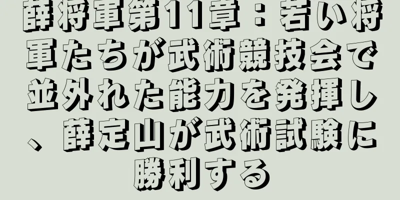 薛将軍第11章：若い将軍たちが武術競技会で並外れた能力を発揮し、薛定山が武術試験に勝利する