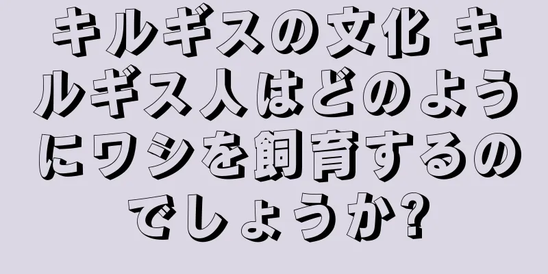 キルギスの文化 キルギス人はどのようにワシを飼育するのでしょうか?
