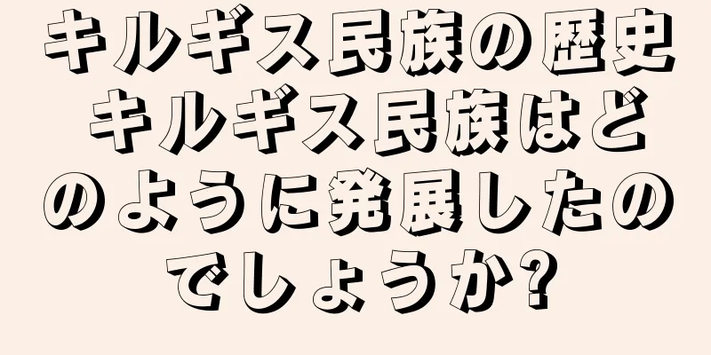 キルギス民族の歴史 キルギス民族はどのように発展したのでしょうか?
