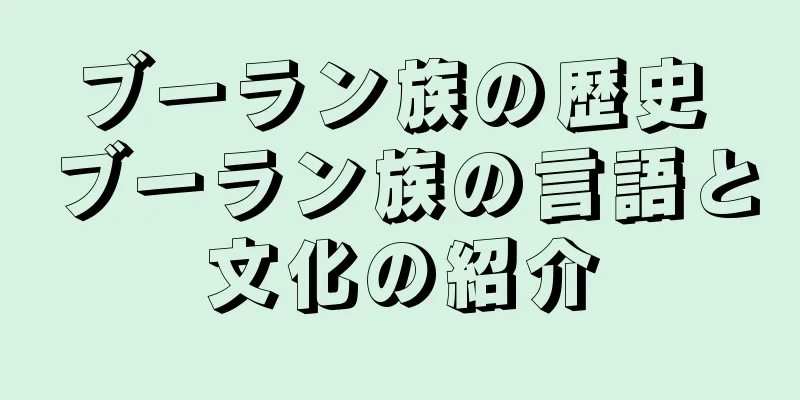ブーラン族の歴史 ブーラン族の言語と文化の紹介