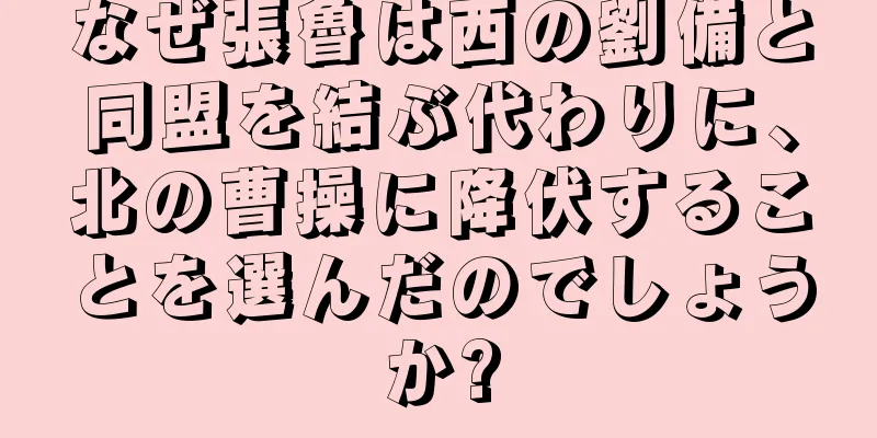 なぜ張魯は西の劉備と同盟を結ぶ代わりに、北の曹操に降伏することを選んだのでしょうか?