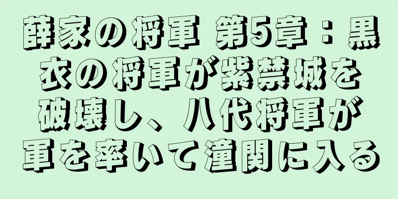 薛家の将軍 第5章：黒衣の将軍が紫禁城を破壊し、八代将軍が軍を率いて潼関に入る