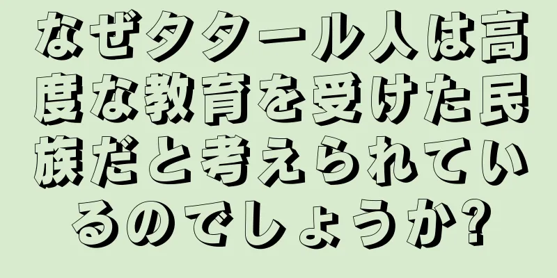 なぜタタール人は高度な教育を受けた民族だと考えられているのでしょうか?