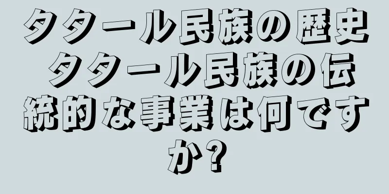 タタール民族の歴史 タタール民族の伝統的な事業は何ですか?