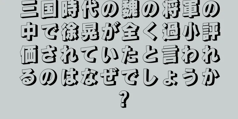 三国時代の魏の将軍の中で徐晃が全く過小評価されていたと言われるのはなぜでしょうか？