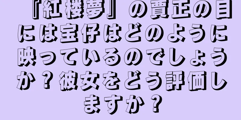 『紅楼夢』の賈正の目には宝仔はどのように映っているのでしょうか？彼女をどう評価しますか？