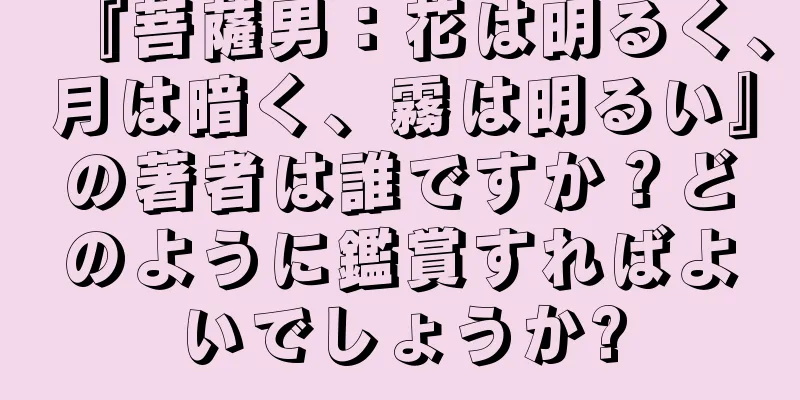 『菩薩男：花は明るく、月は暗く、霧は明るい』の著者は誰ですか？どのように鑑賞すればよいでしょうか?