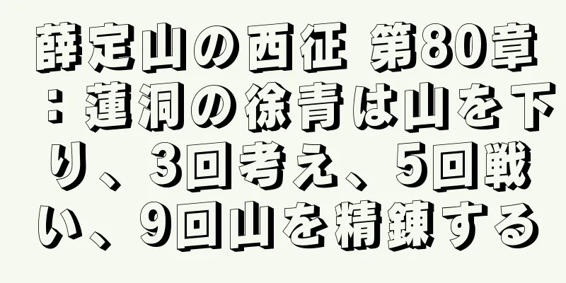 薛定山の西征 第80章：蓮洞の徐青は山を下り、3回考え、5回戦い、9回山を精錬する