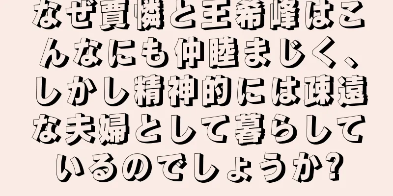 なぜ賈憐と王希峰はこんなにも仲睦まじく、しかし精神的には疎遠な夫婦として暮らしているのでしょうか?