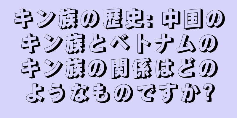 キン族の歴史: 中国のキン族とベトナムのキン族の関係はどのようなものですか?