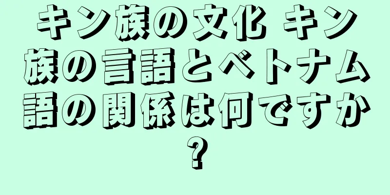 キン族の文化 キン族の言語とベトナム語の関係は何ですか?