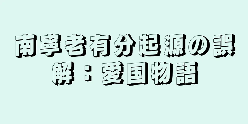 南寧老有分起源の誤解：愛国物語
