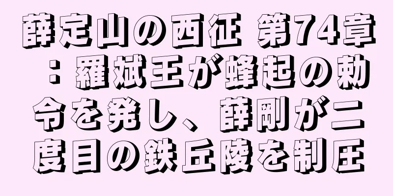薛定山の西征 第74章：羅斌王が蜂起の勅令を発し、薛剛が二度目の鉄丘陵を制圧