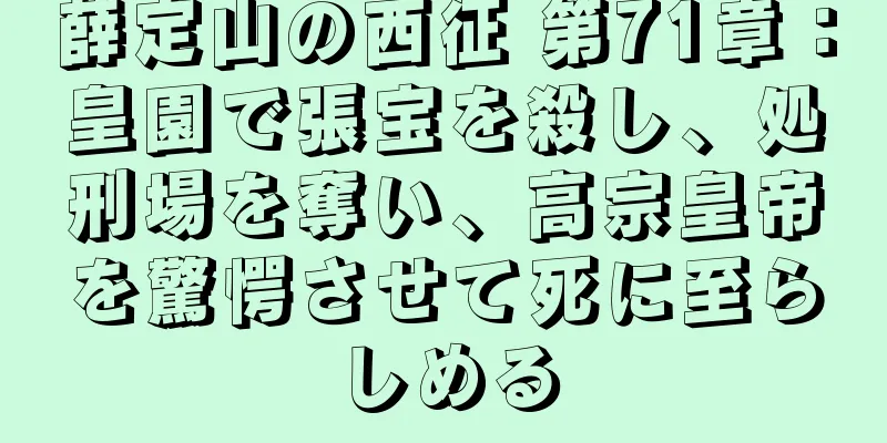 薛定山の西征 第71章：皇園で張宝を殺し、処刑場を奪い、高宗皇帝を驚愕させて死に至らしめる