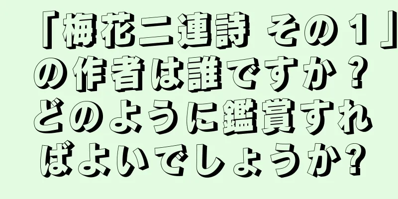 「梅花二連詩 その１」の作者は誰ですか？どのように鑑賞すればよいでしょうか?