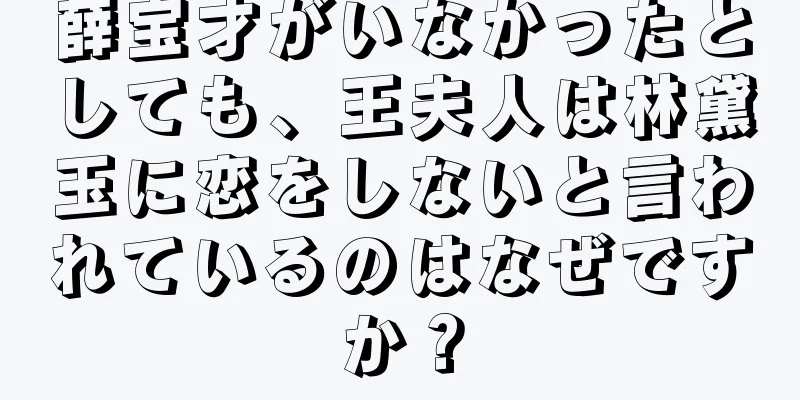 薛宝才がいなかったとしても、王夫人は林黛玉に恋をしないと言われているのはなぜですか？