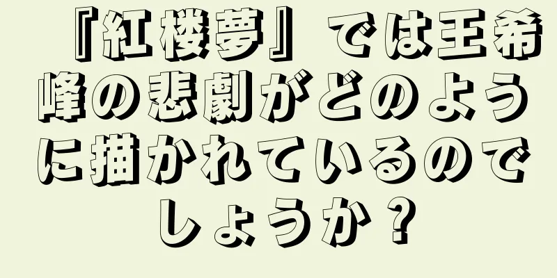 『紅楼夢』では王希峰の悲劇がどのように描かれているのでしょうか？